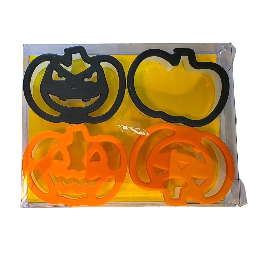 Williams Sonoma Halloween Pumpkin Cookie Cutter Set 4 pc Jack O Lantern Fall